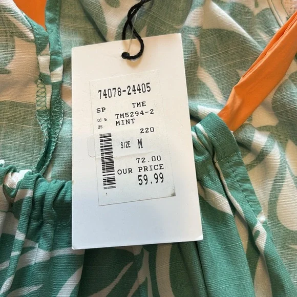 THML‎ Mint Green Floral Print Halter Top size M NWT - Picture 4 of 8